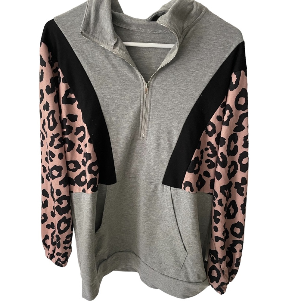 Quarter Zip Cheetah Jacket